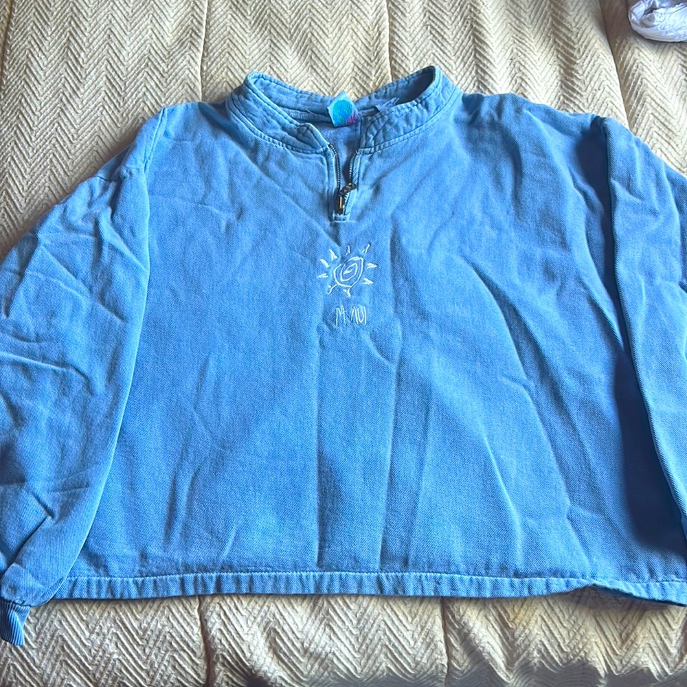 Selling a jean sweatshirt